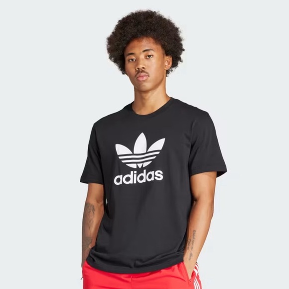 Adidas Black Trefoil Tee - Picture 1 of 10
